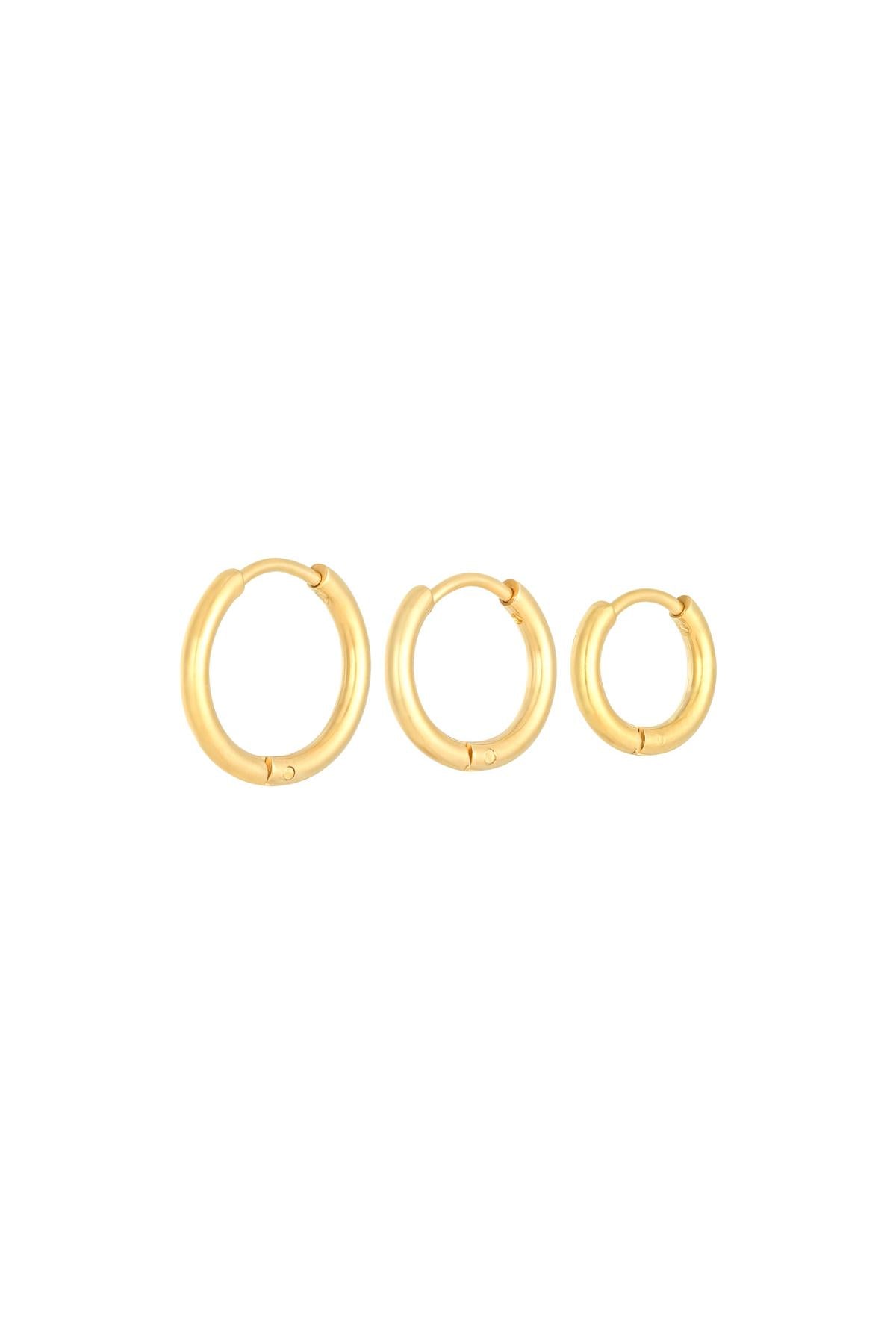 Ohrring-Set kleine Creolen Edelstahl