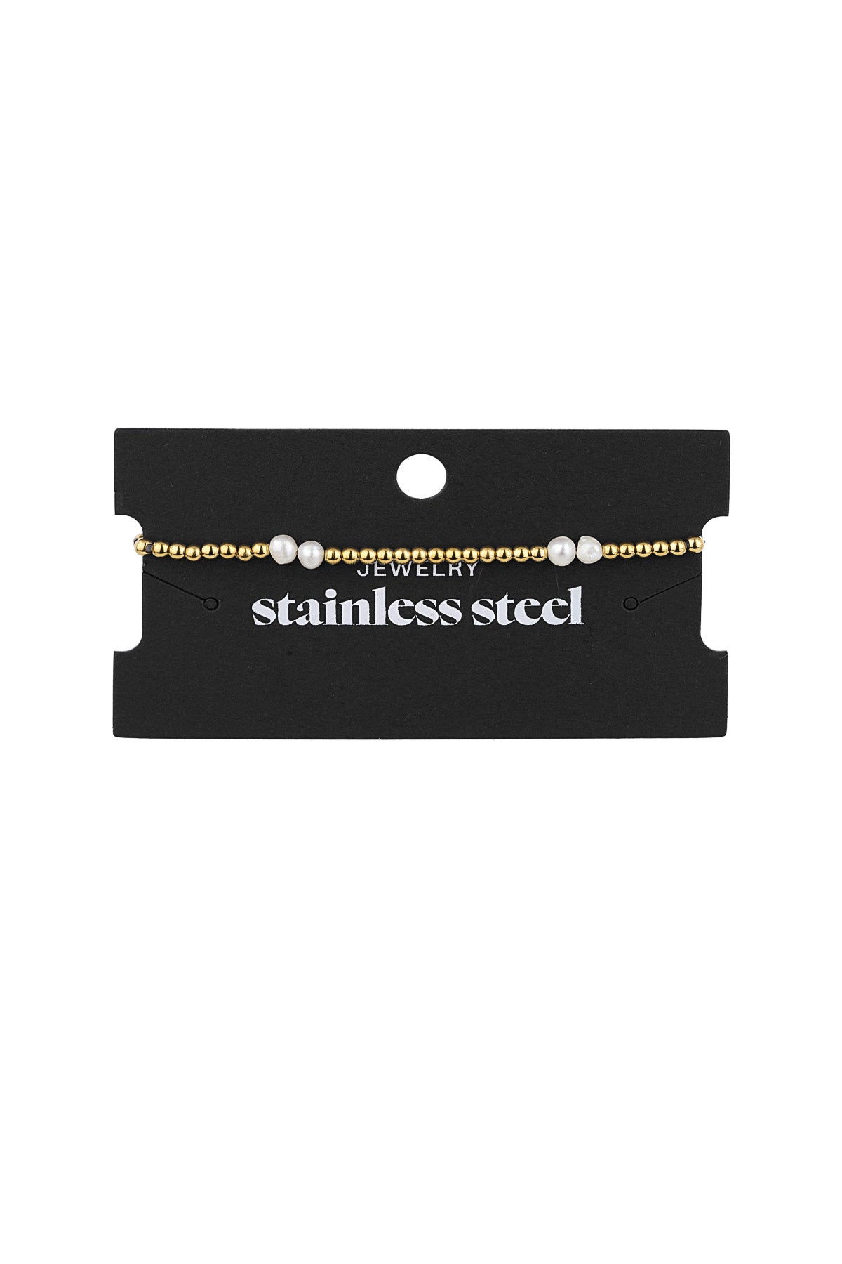 Armband pearl mix Goldfarbe Edelstahl