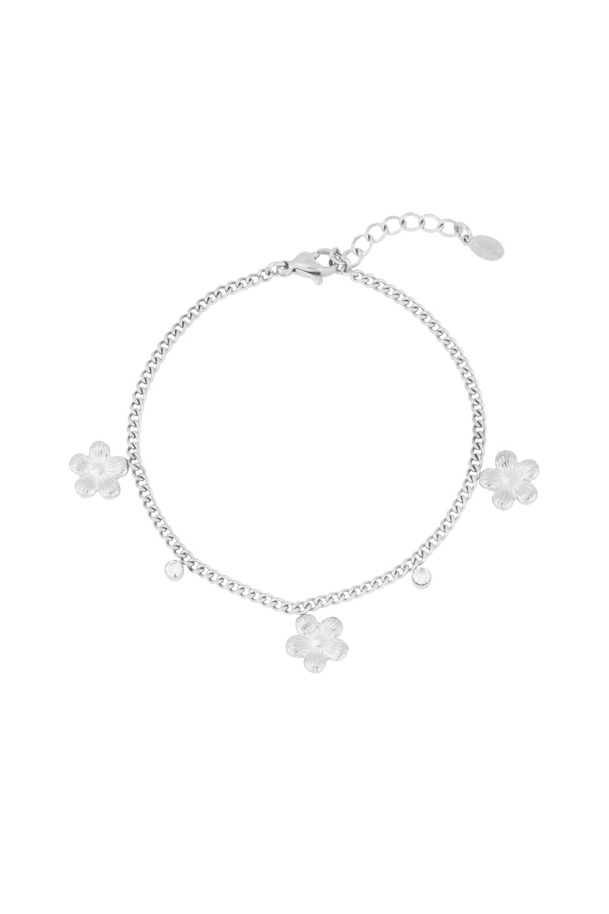 Schimmerndes Blumenarmband - Goldfarben