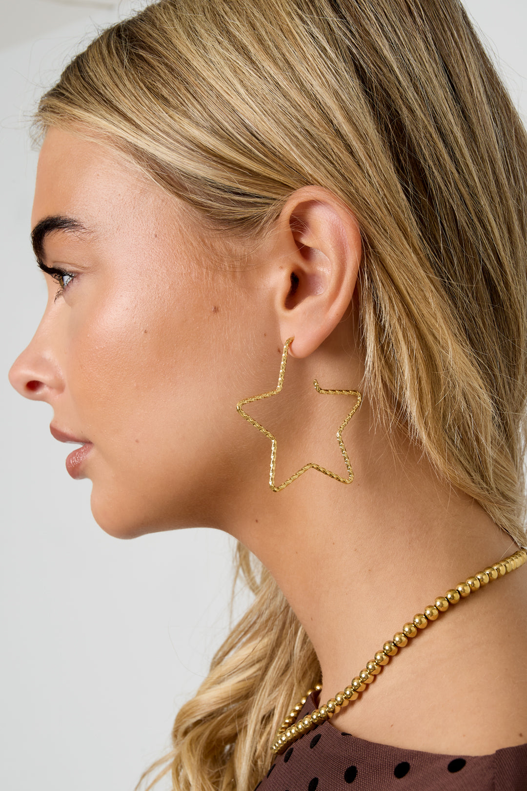Edelstahl Creolen Stern Casual Täglich Einfache Serie frauen schmuck