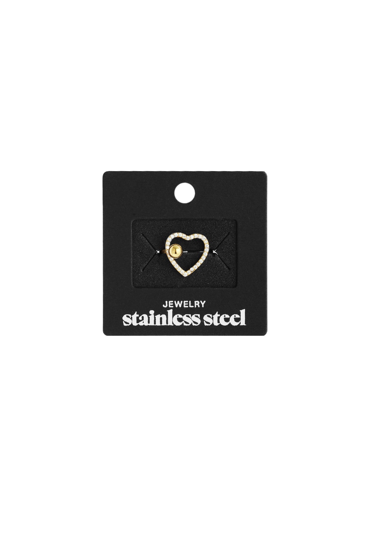 Edelstahl Statement Ringe Herz Casual Daily Simple Serie Damenschmuck