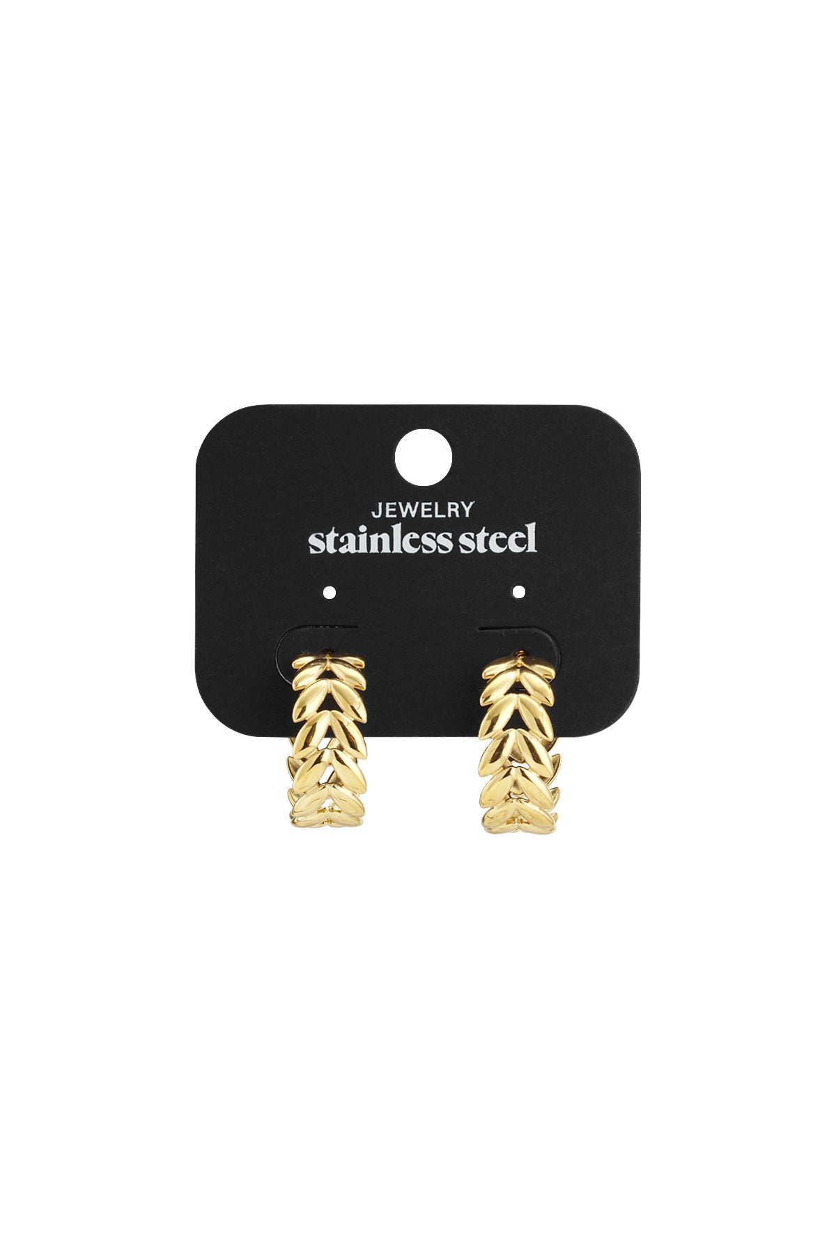 Edelstahl Creolen Blatt Casual Daily Simple Serie Damenschmuck