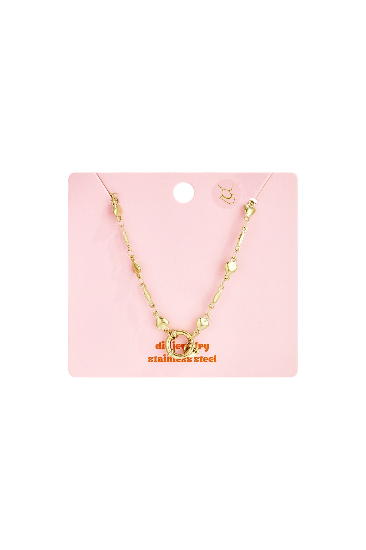 Kette mit Gliedern und Herzen abnehmbar und verstellbar