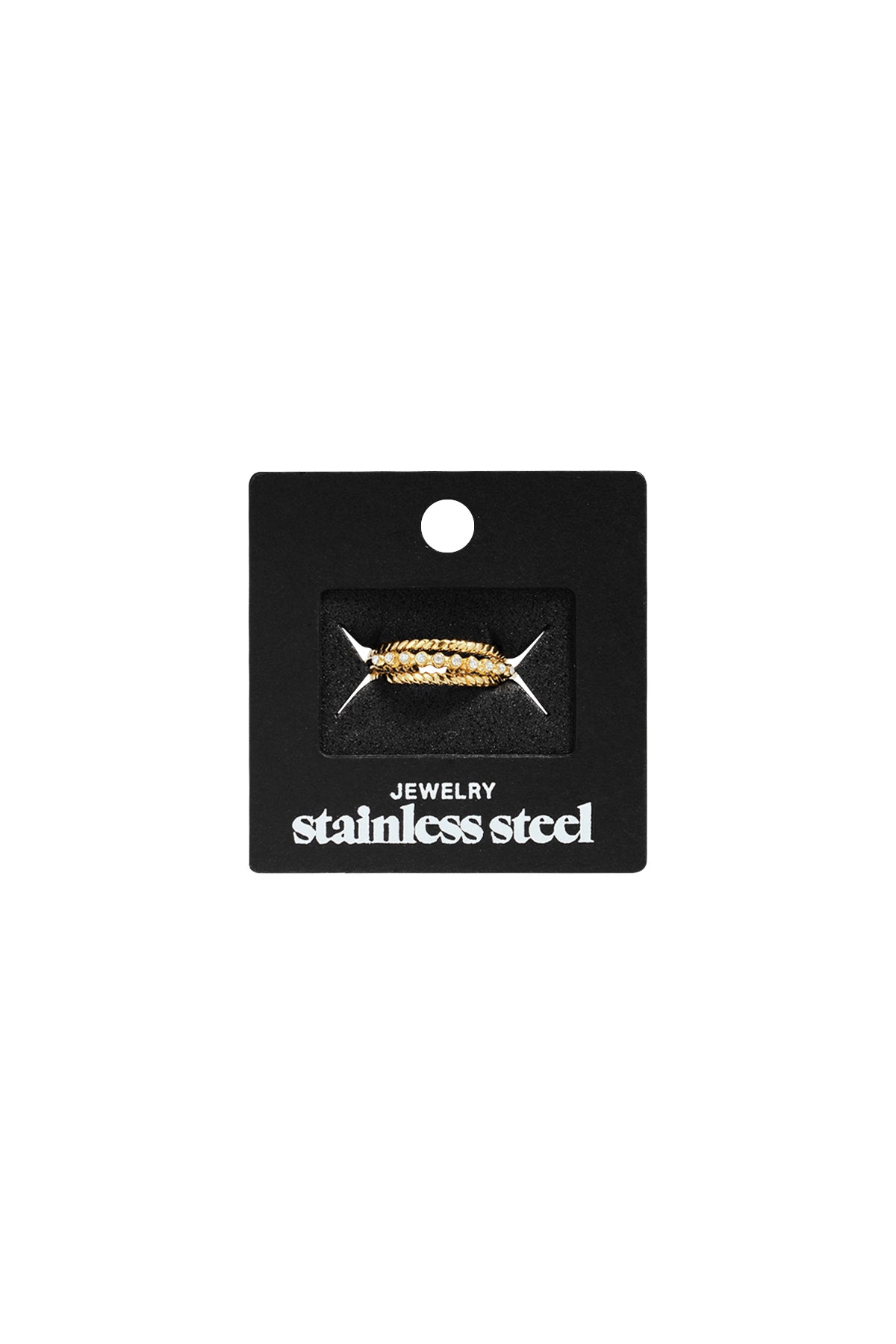 Doppelring mit kleinen Steinen