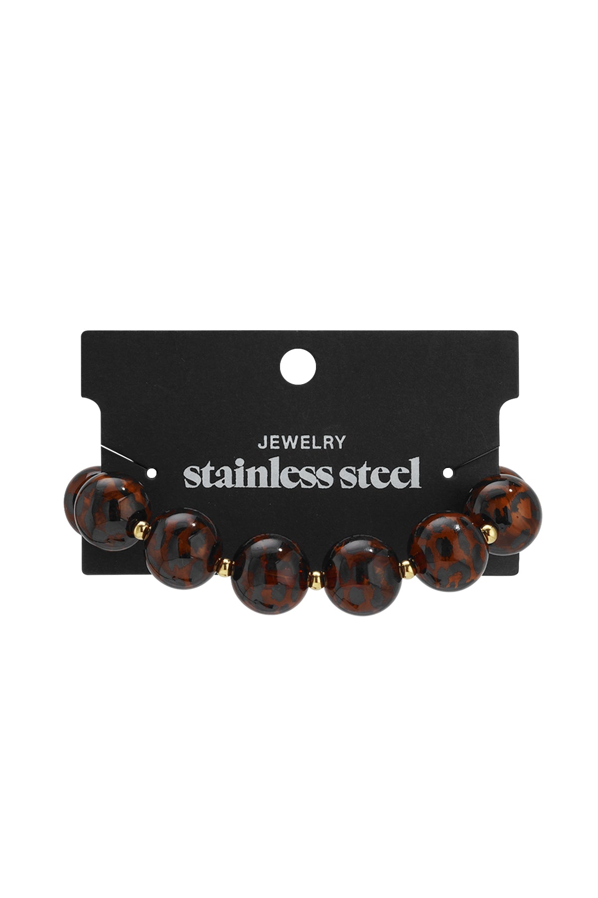 Acrylperlenarmbänder Leopardenmuster Casual Daily Simple Series Damenschmuck-16mm