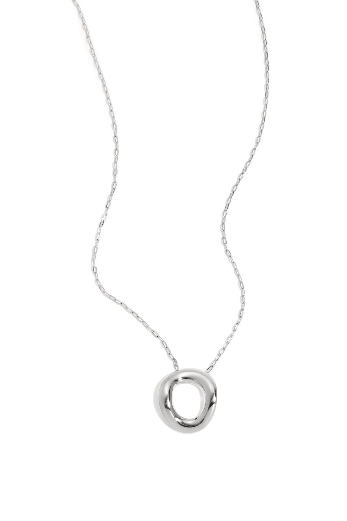 Edelstahl Anhänger Halsketten Kreis Casual Daily Simple Series Damenschmuck