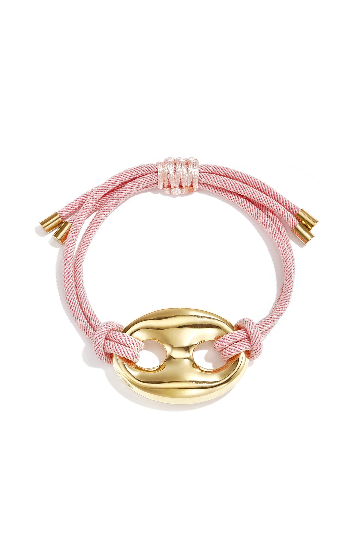 Satinarmband mit Knopfdetail