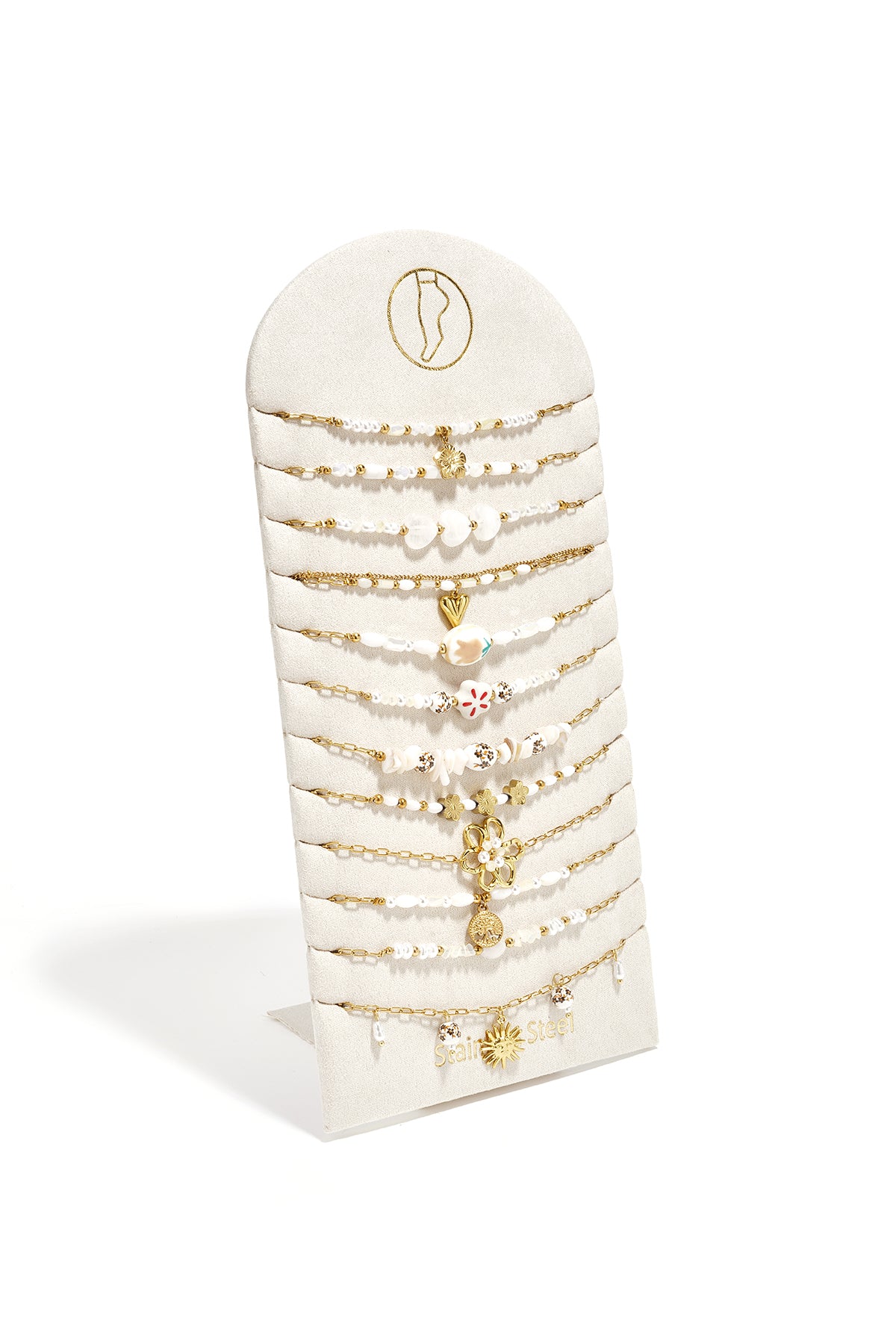 Keramik-Fußkettchen-Set, Blumen-Urlaubs-/Strand-Romantik-Serie, Damenschmuck