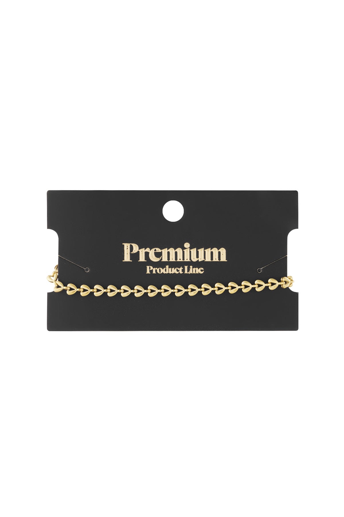 Armband verbundene Herzen – Goldfarbe - Goldfarbefarbe