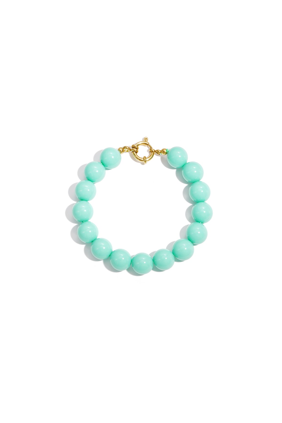 Armband mit mittelgroßen Perlen und Vorderverschluss – 12 mm