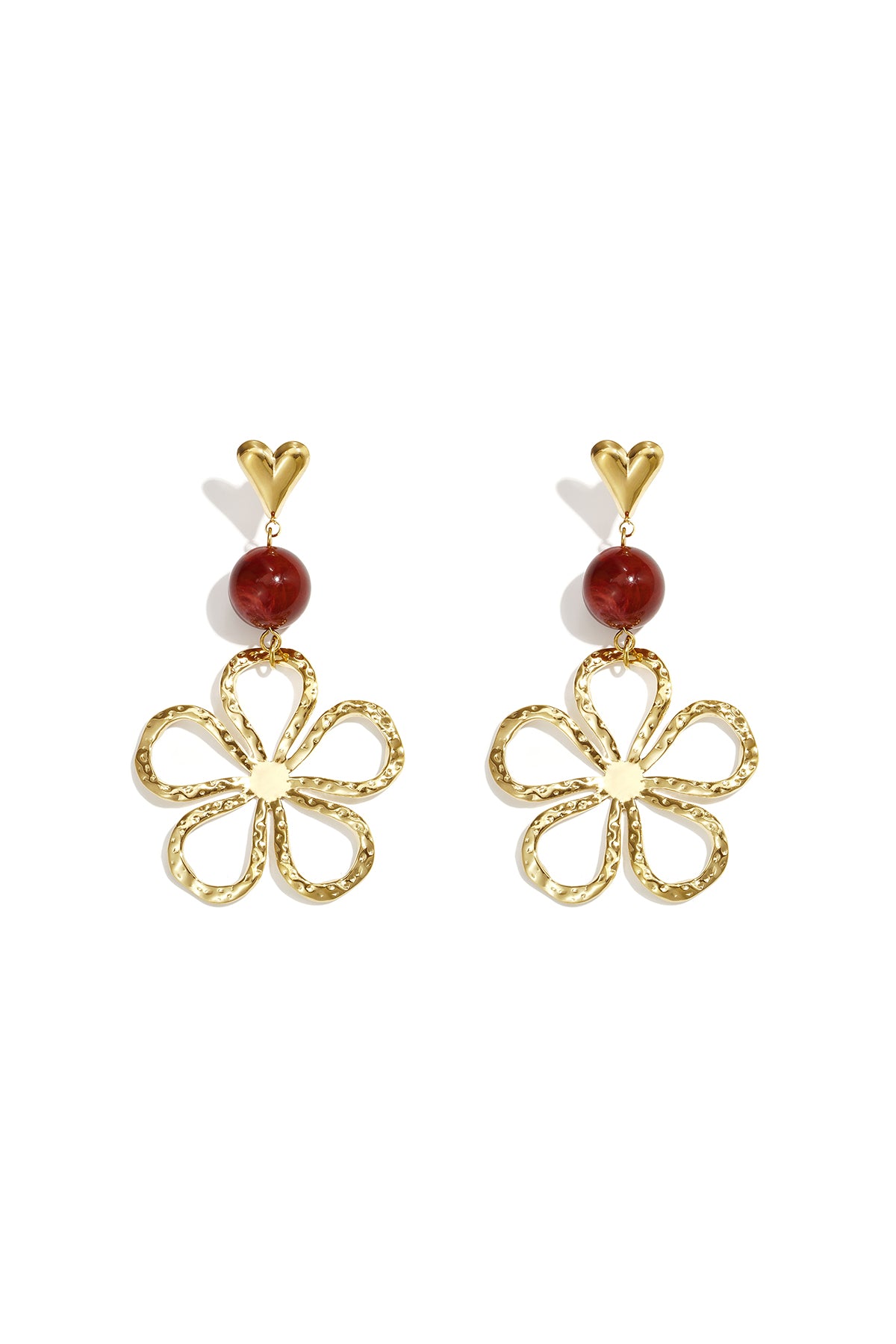 Ohrhänger aus Edelstahl, Blume, schlichte Alltagsserie, Damenschmuck