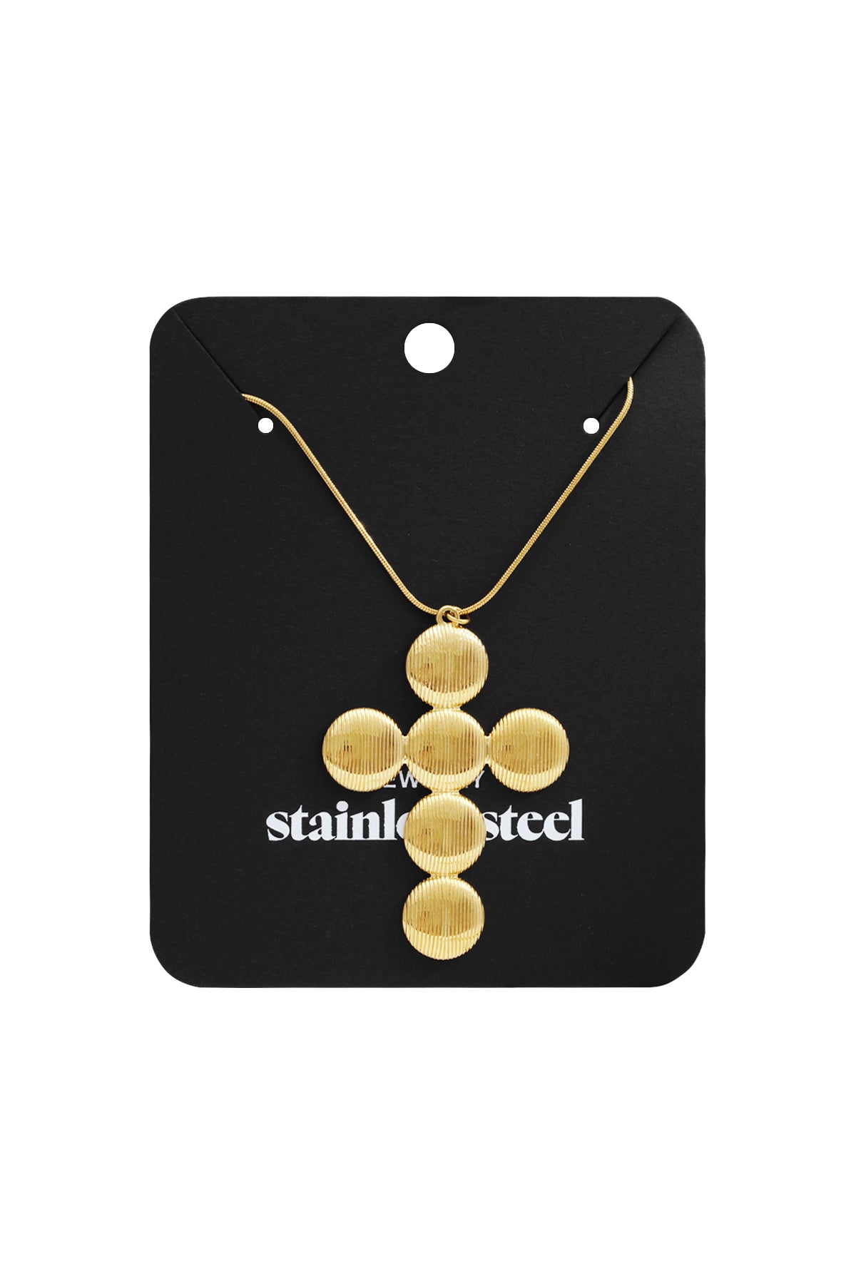 Edelstahl Anhänger Halsketten Kreuz Casual Täglich Einfache Serie Damen Schmuck