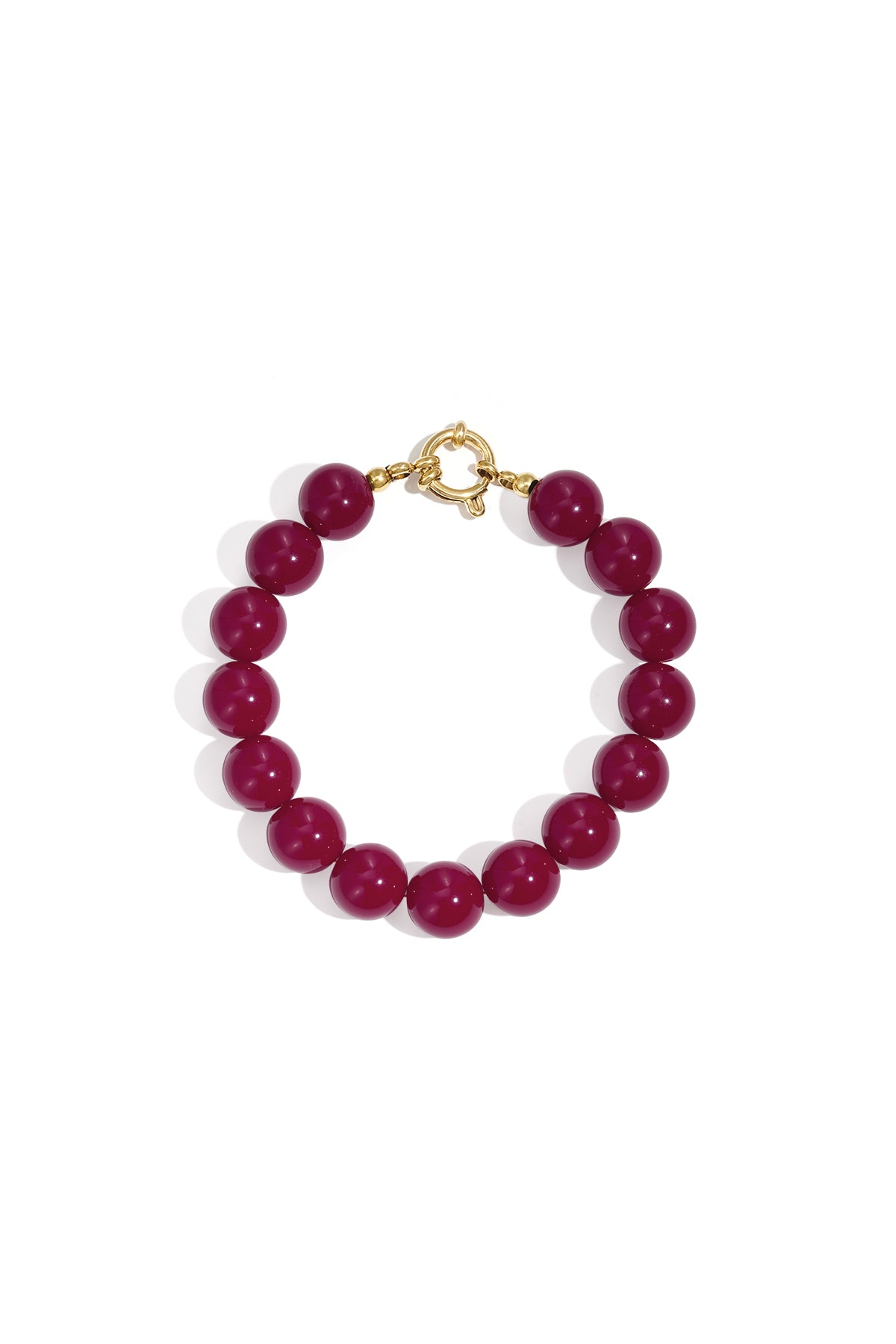 Armband mit mittelgroßen Perlen und Vorderverschluss – 12 mm