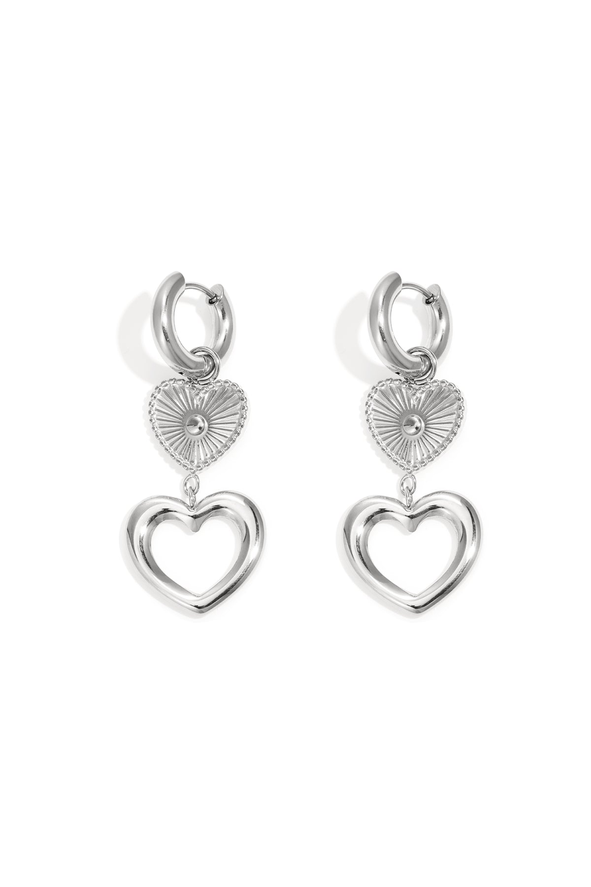 Edelstahl Tropfen Ohrringe Herz Casual Täglich Einfache Serie frauen schmuck