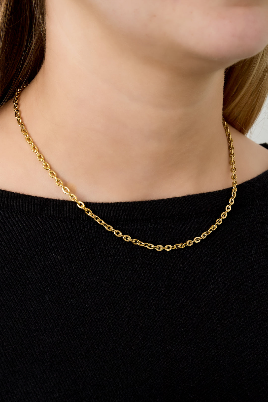Edelstahl Kette Halsketten Kette DIY Täglich Einfache Serie frauen schmuck