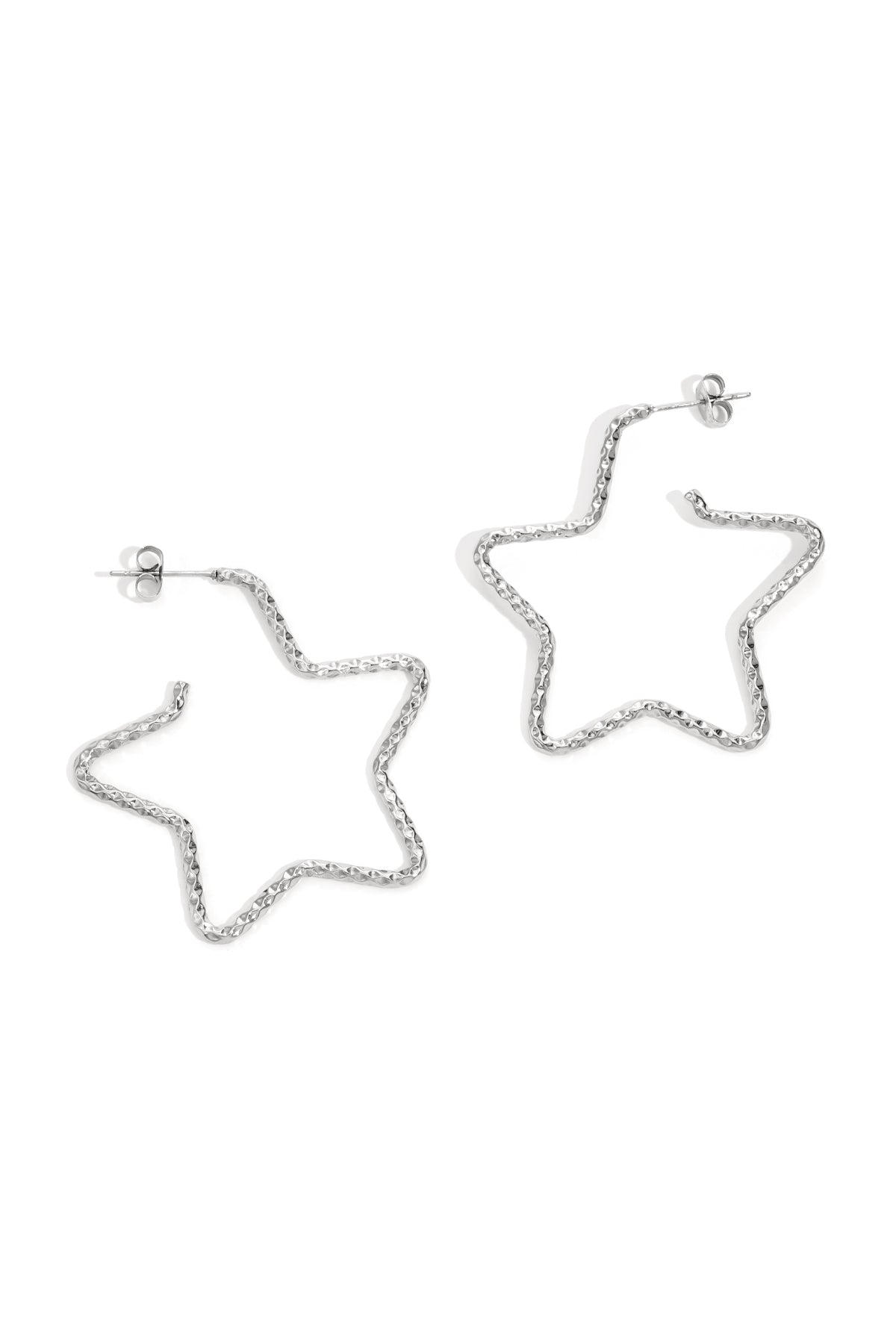 Edelstahl Creolen Stern Casual Täglich Einfache Serie frauen schmuck
