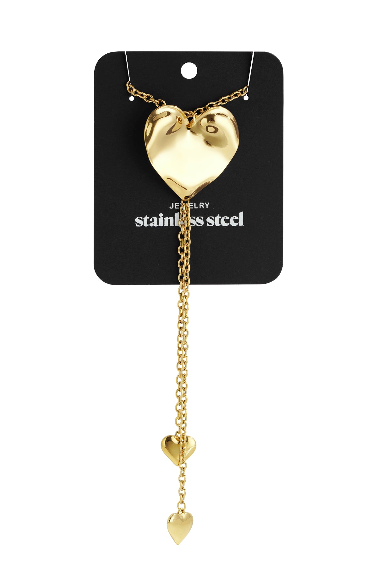 Edelstahl Lange Halsketten Herz Casual Täglich Einfache Serie frauen schmuck