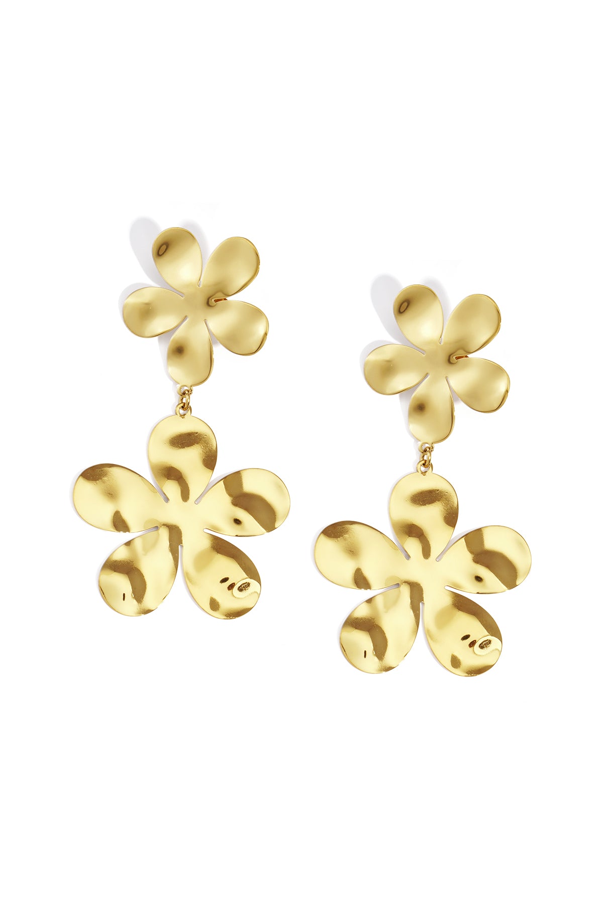 Edelstahl Tropfen Ohrringe Blume Casual Täglich Einfache Serie frauen schmuck