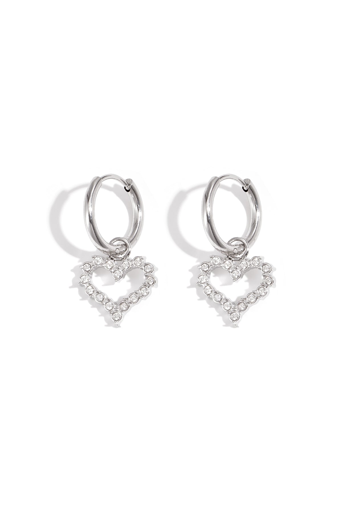 Strass Herz Ohrring