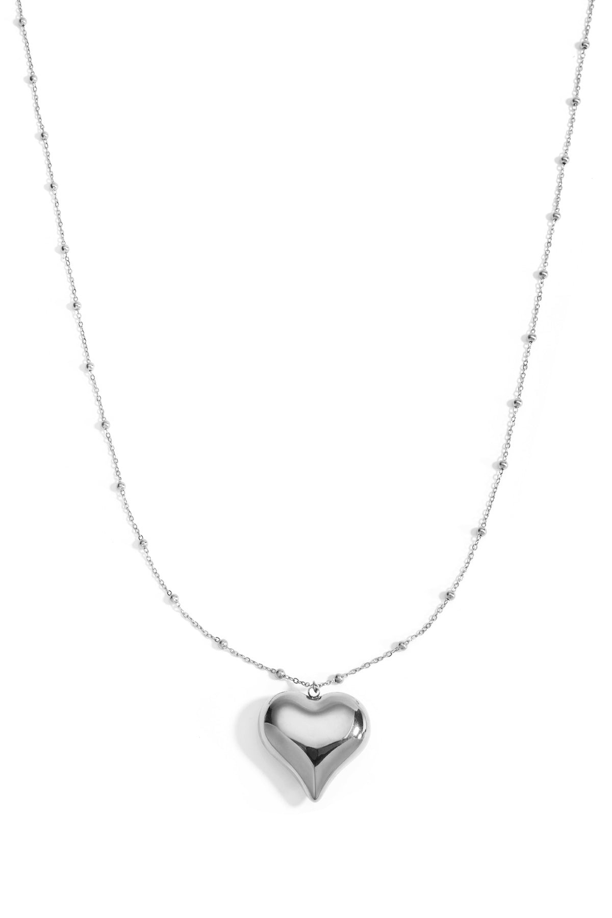 Edelstahl Lange Halsketten Herz Casual Täglich Einfache Serie frauen schmuck