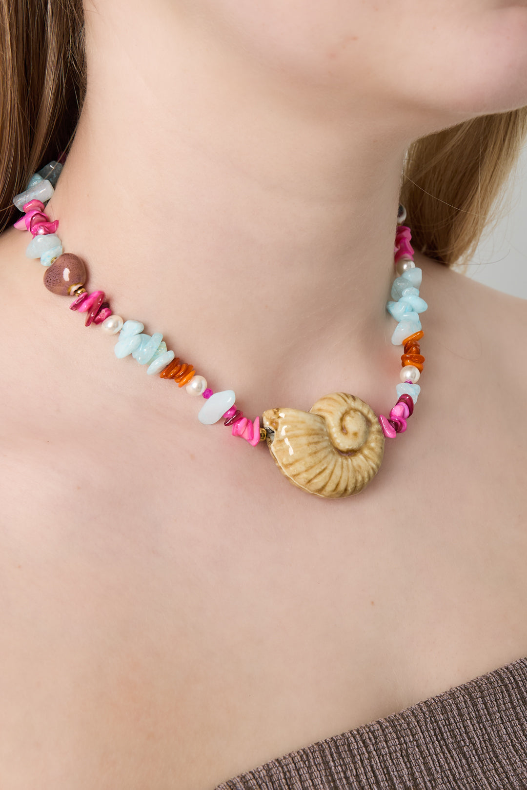 Steinperlen Halsketten Schildkröte Casual Urlaub/Strand Einfache Serie Damenschmuck