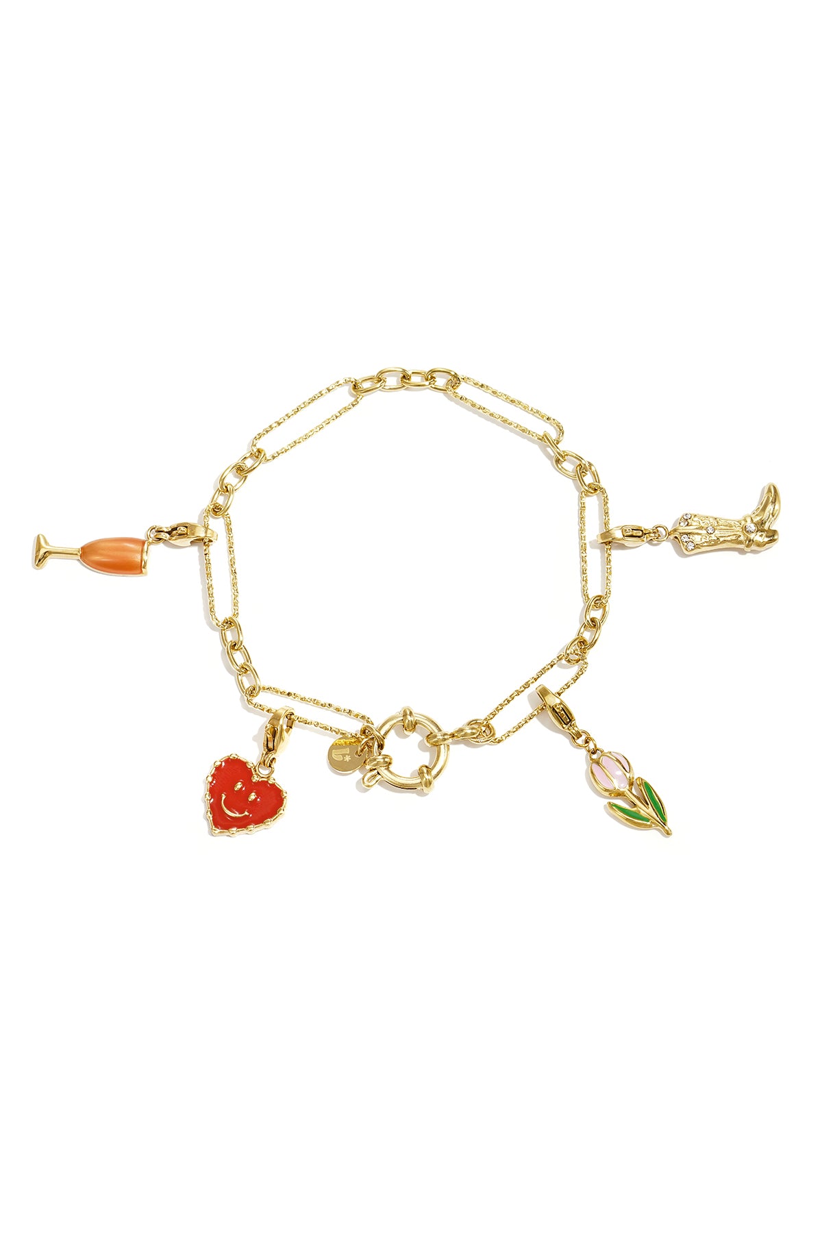 Armband mit Frontverschluss und Gliedern in verschiedenen Formen