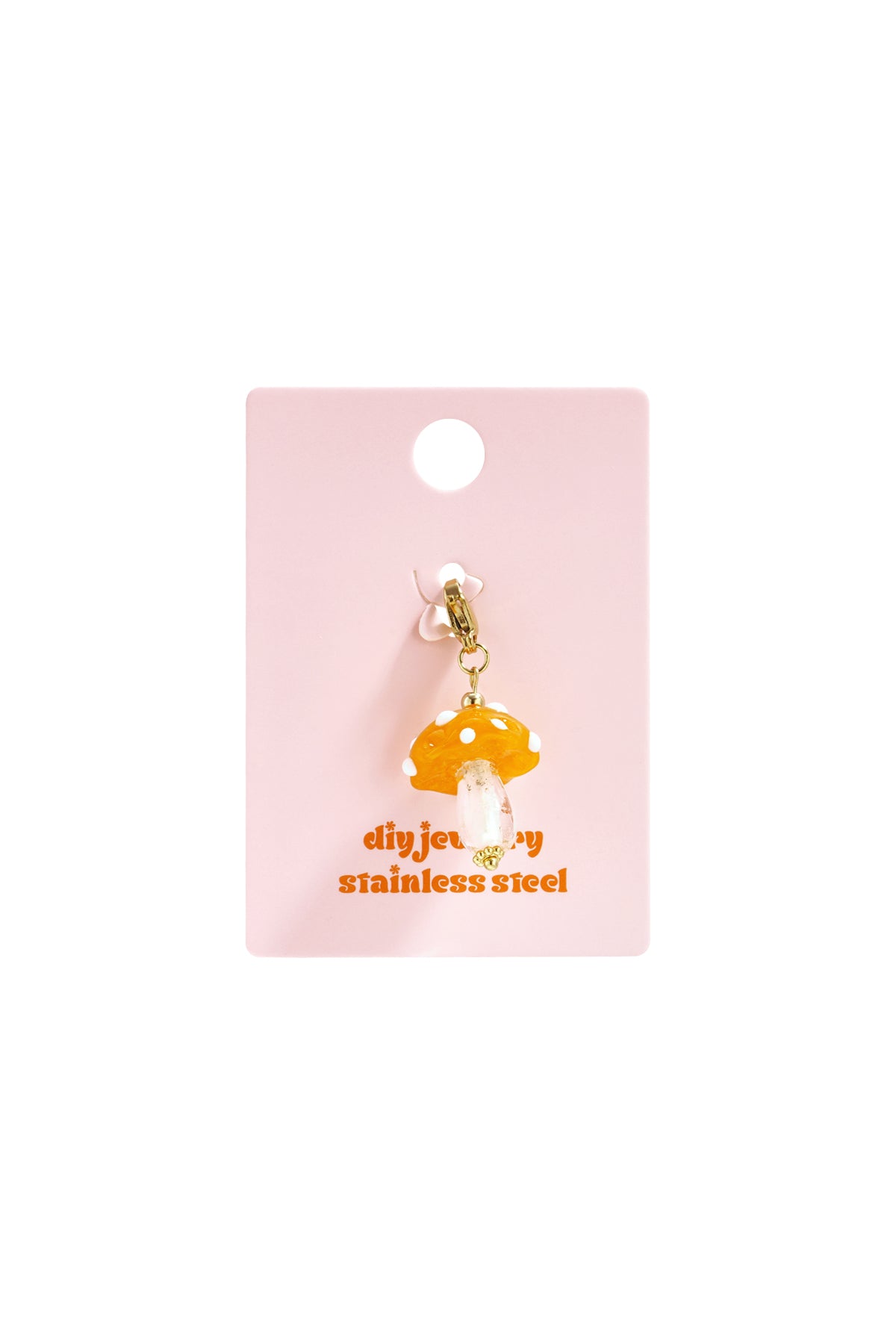 Schmuckanhänger in Pilz-Orange zum Selbermachen