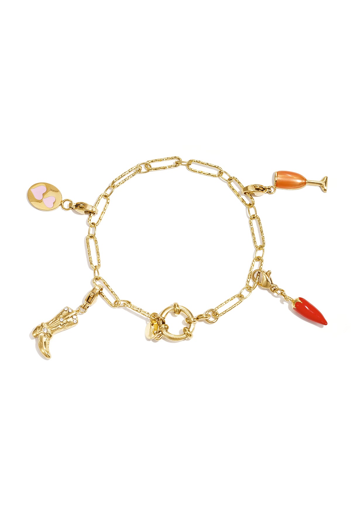 Armband mit Frontverschluss und abwechselnden Gliedern