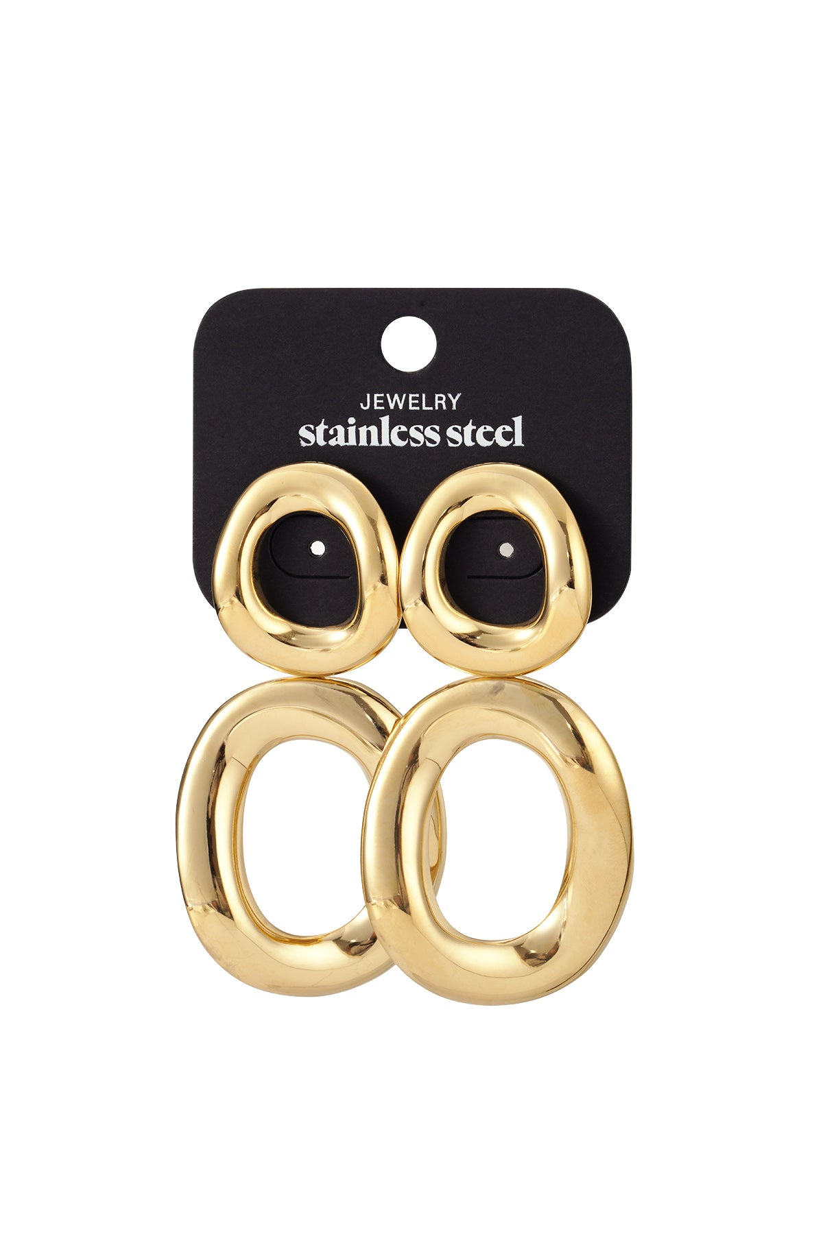 Edelstahl Tropfen Ohrringe Kreis Casual Täglich Einfache Serie frauen schmuck