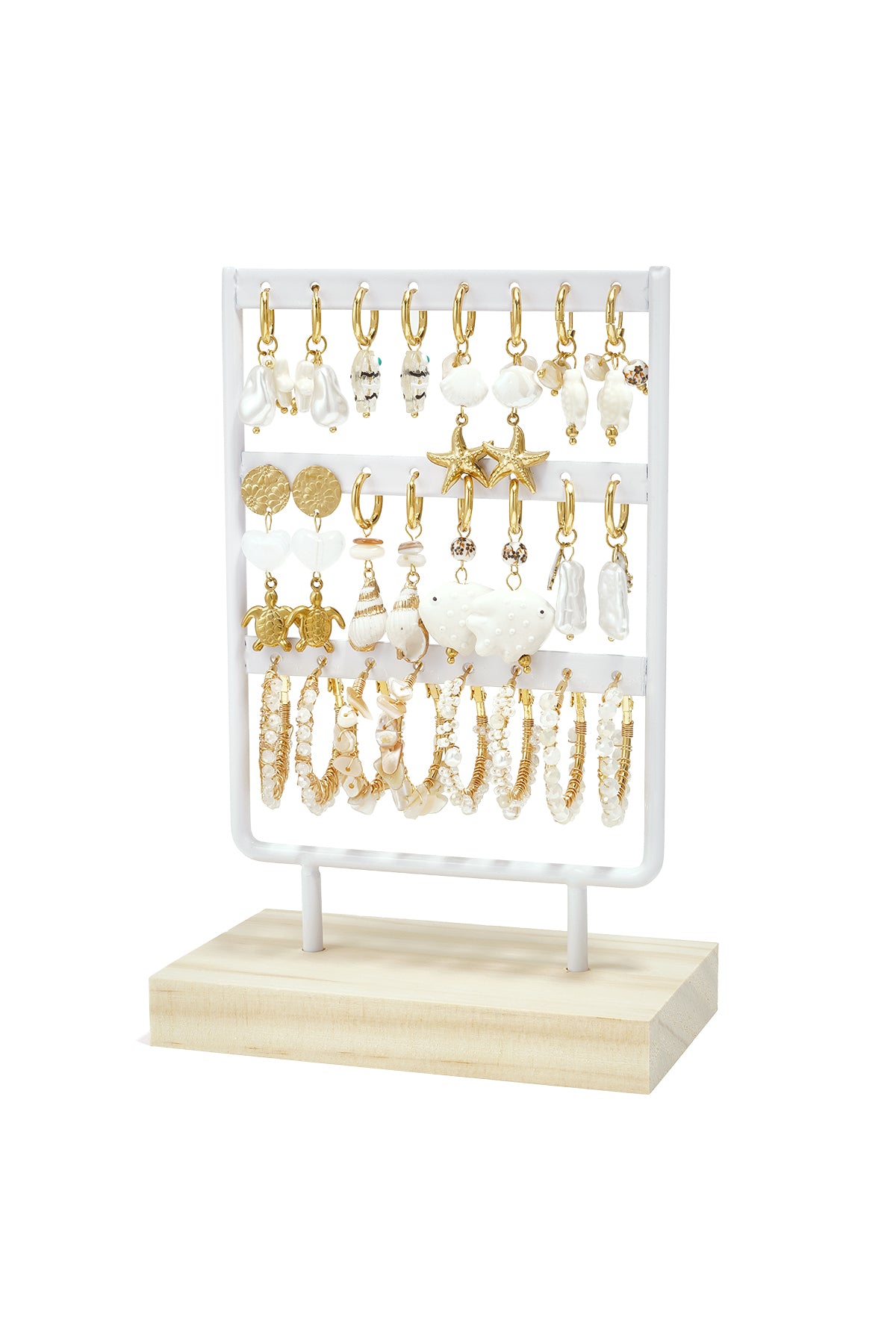 Ohrring-Sets aus Edelstahl, Muschel-Urlaubs-/Strand-Romantik-Serie, Damenschmuck