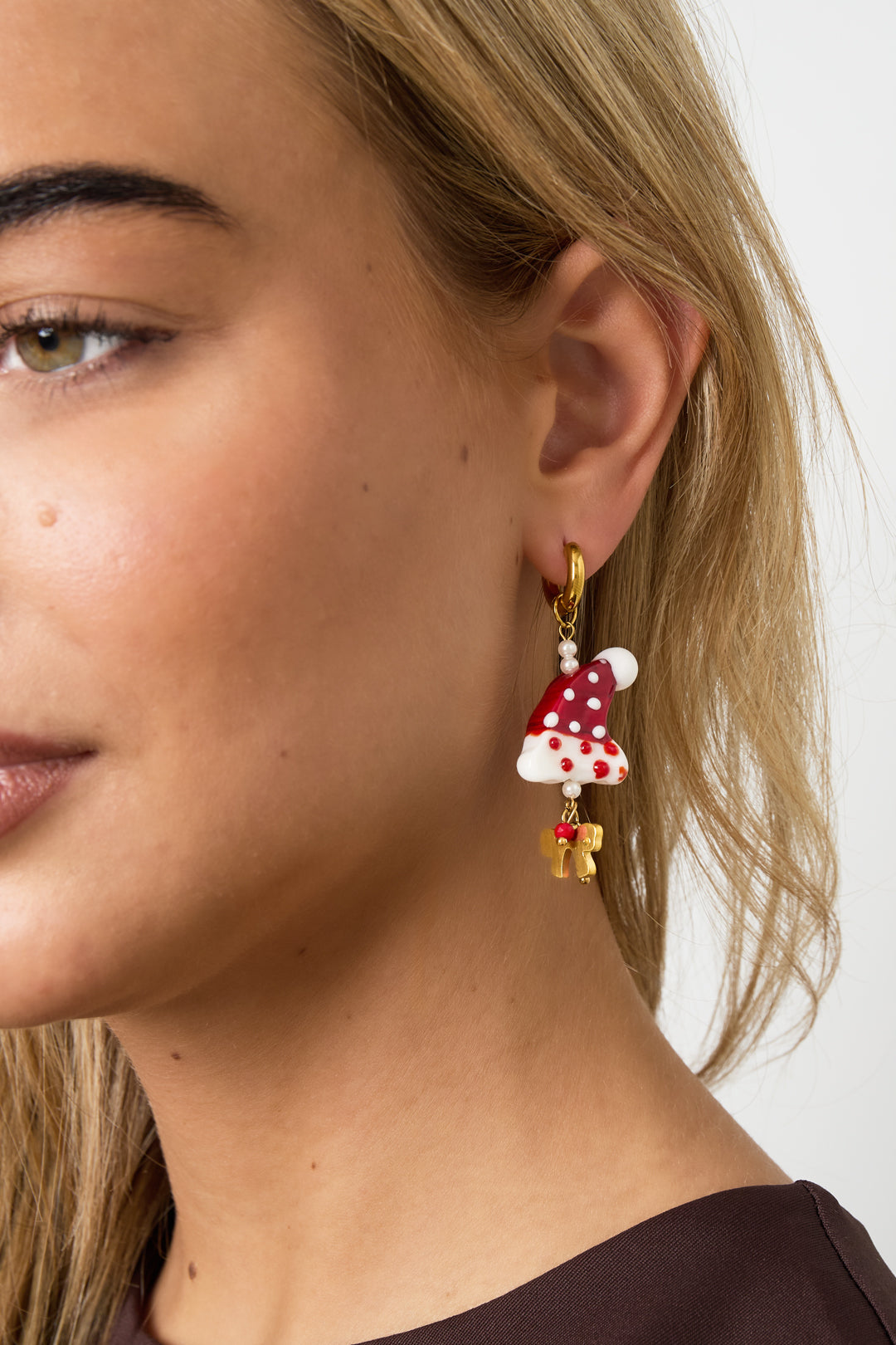 Edelstahl Tropfen Ohrringe Cartoon Casual Weihnachten Einfache Serie frauen schmuck