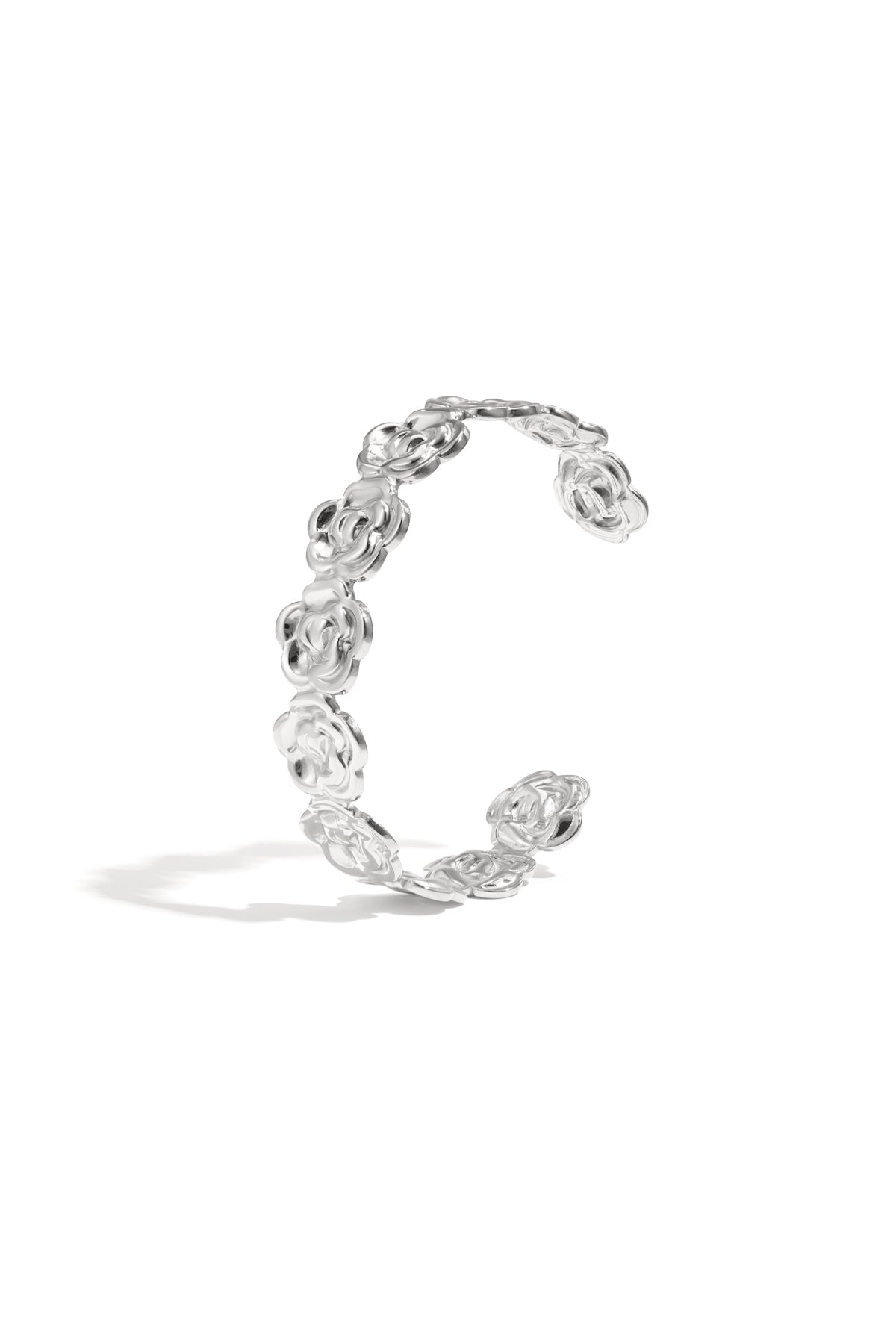 Edelstahl Manschette Armbänder Blume Casual Täglich Einfache Serie frauen schmuck