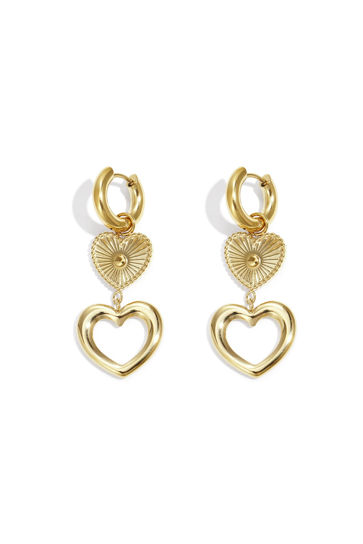 Edelstahl Tropfen Ohrringe Herz Casual Täglich Einfache Serie frauen schmuck
