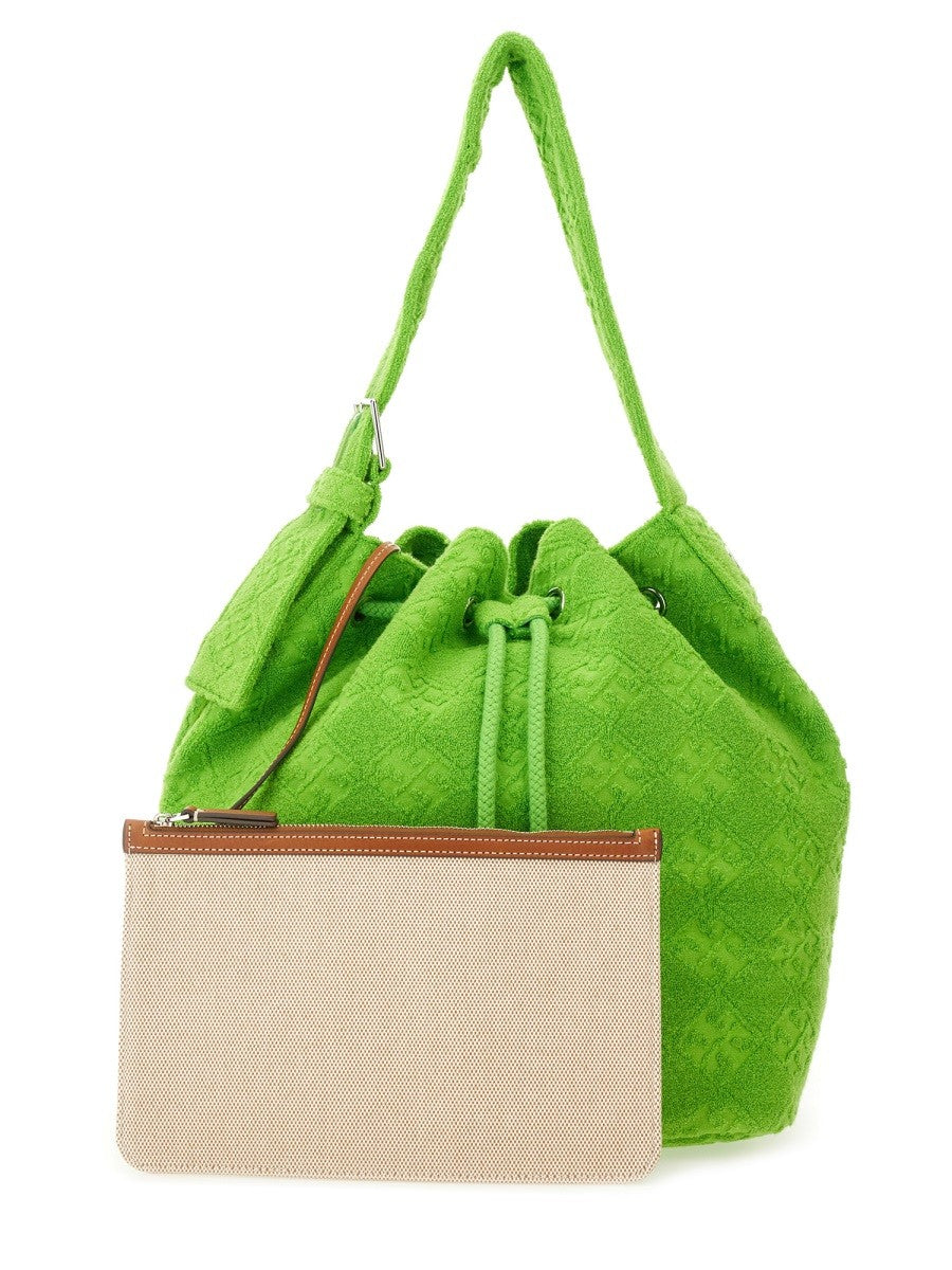 OVERSIZED "T MONOGRAM" Beuteltasche