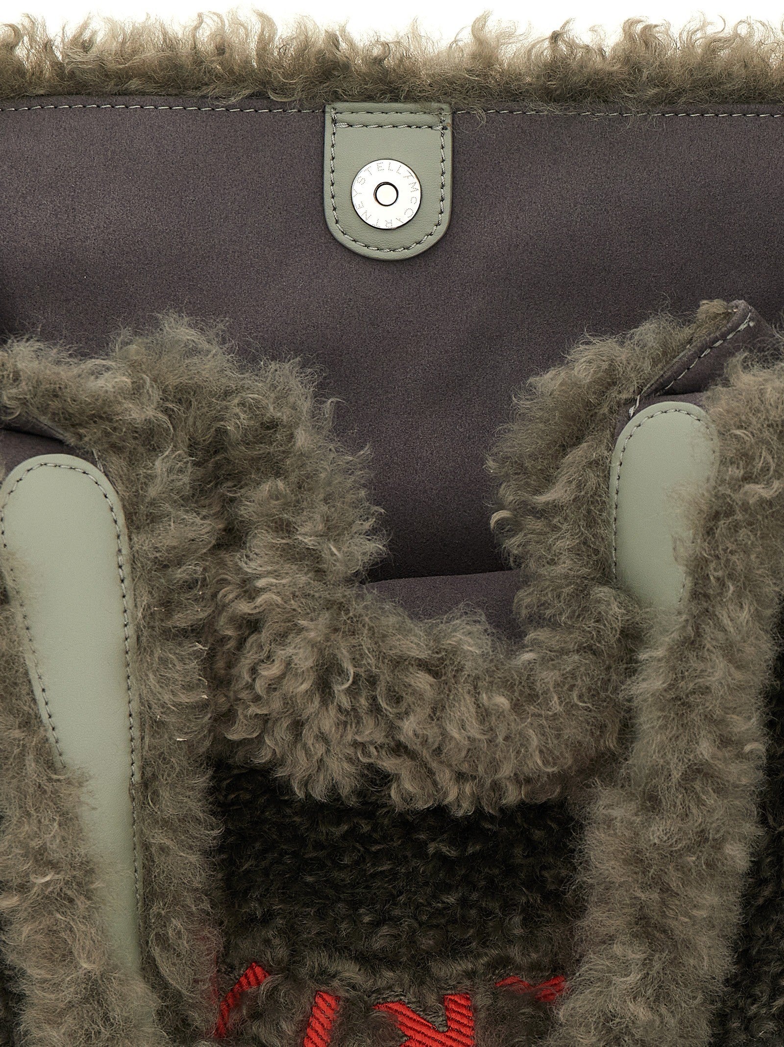 Shearling Logo Einkaufs Tasche