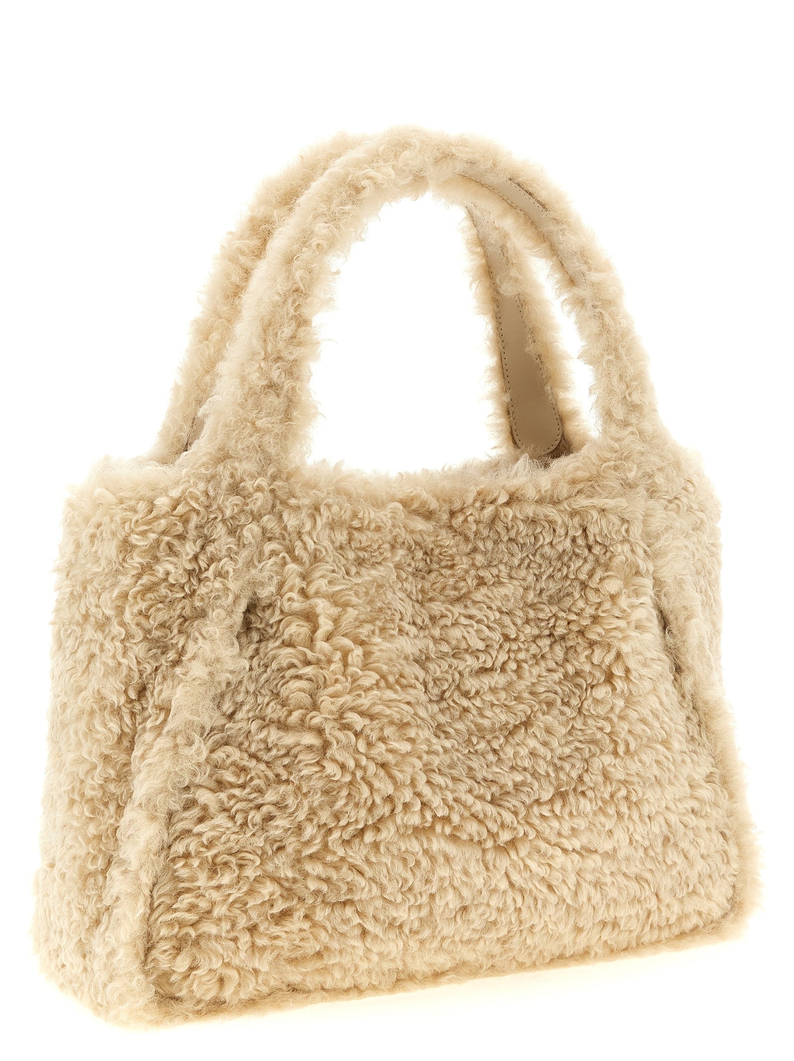 Shearling Logo Einkaufs Tasche