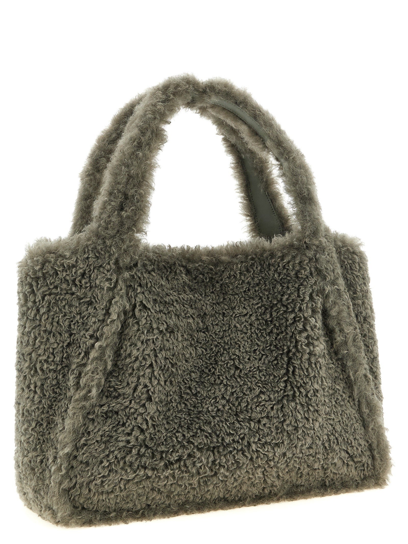 Shearling Logo Einkaufs Tasche