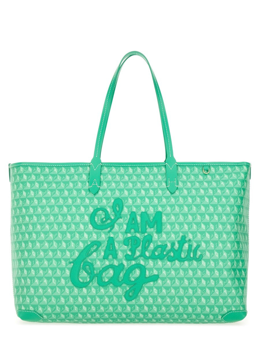 Shopper Mit "I AM A PLASTIC BAG" Muster