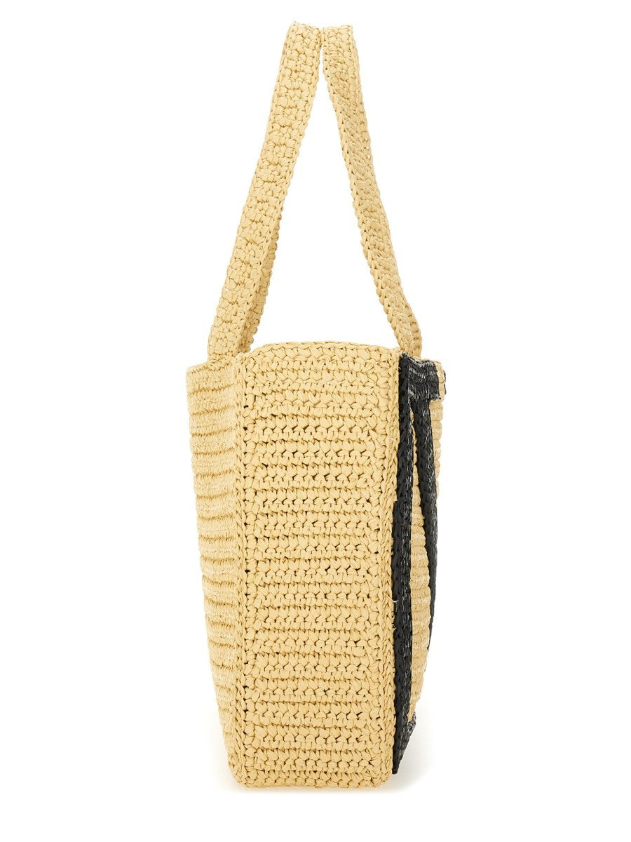"VIVA SUPERSTAR" Große RAFFIA Einkaufs Tasche